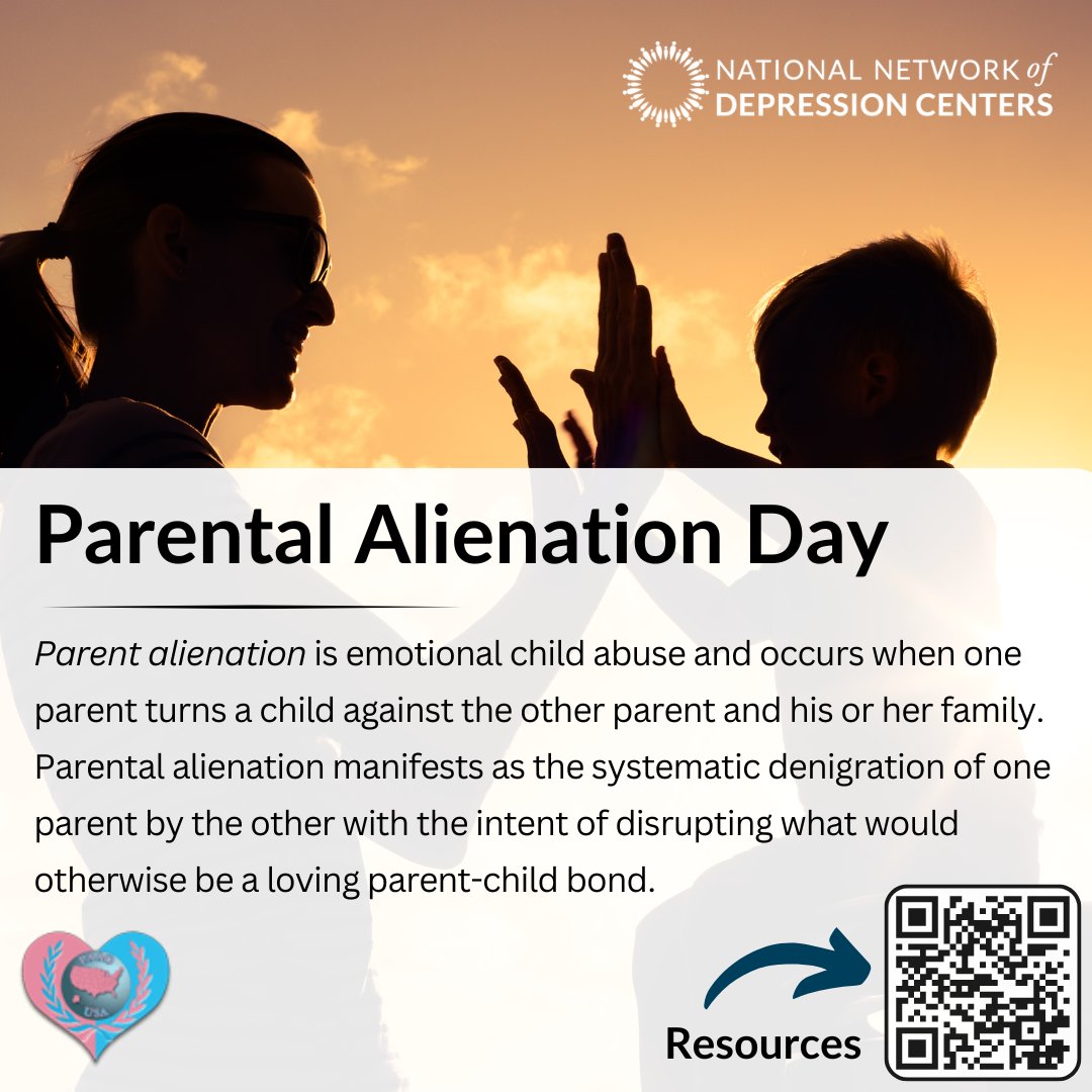Did you know that today is Parental Alienation Day? Learning more about how to avoid parental alienation and sharing resources with others will help bring awareness to this phenomenon. 🫂