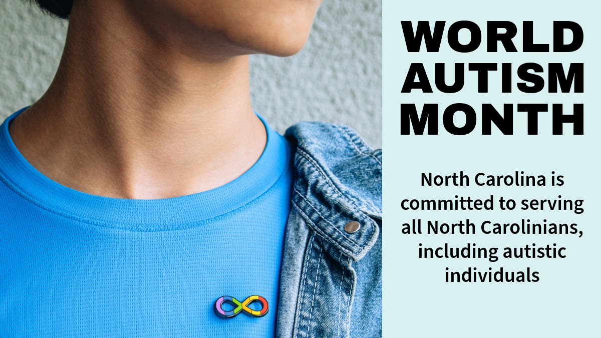 April is #WorldAutismMonth and our state is committed to supporting North Carolinians with Autism Spectrum Disorder and their families. Learn more about how #NorthCarolina serves individuals with ASD here: governor.nc.gov/governor-procl…