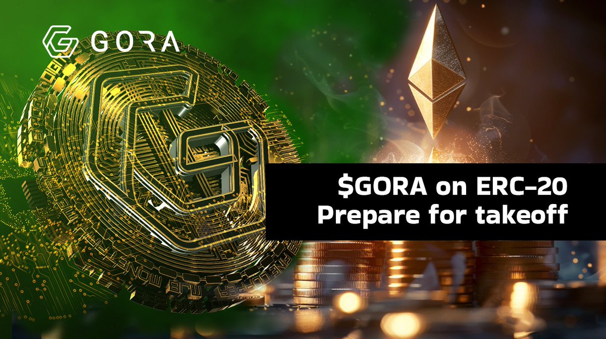 #goragang, get ready for takeoff! 🚀 The highly anticipated deployment of $GORA on ERC-20 is on the horizon! Get ready for: 🔹Increased accessibility 🔹Boosted liquidity 🔹Seamless integration with your favorite #DeFi apps on #Ethereum ➡️Stay tuned for the official…