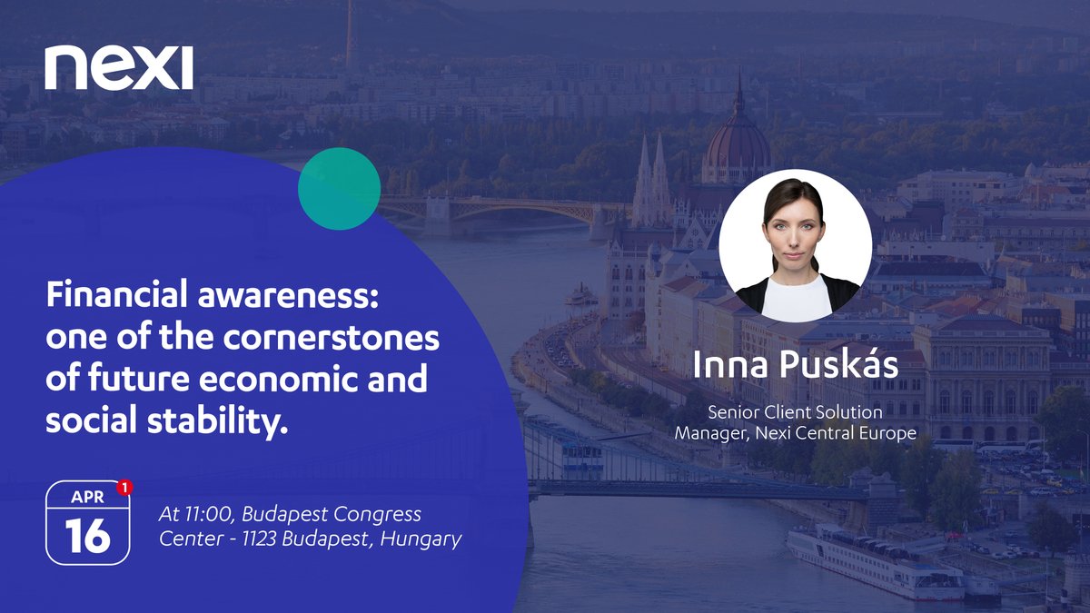 Today, at the PayTechShow at the Budapest Congress Center-1123, Hungary, our Inna Puskás, Senior Client Solution Manager, Nexi Central Europe, will have a speech about Waldy, the new digital wallet by Nexi. #WeAreNexi #PayTechShow