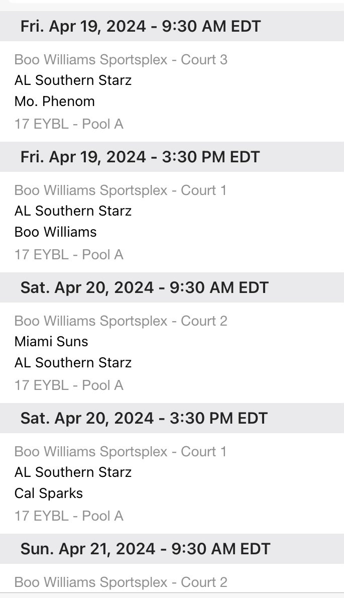 COACHES - STARZ 2028 Nationally-ranked 6-0 G BELLE HILL (#5) will play UP with our Top 17U EYBL Team @BooWilliamsAAU next weekend in Hampton VA! She is Special! Come check her out! Go @bellehill_2028! Go STARZ! ⭐️