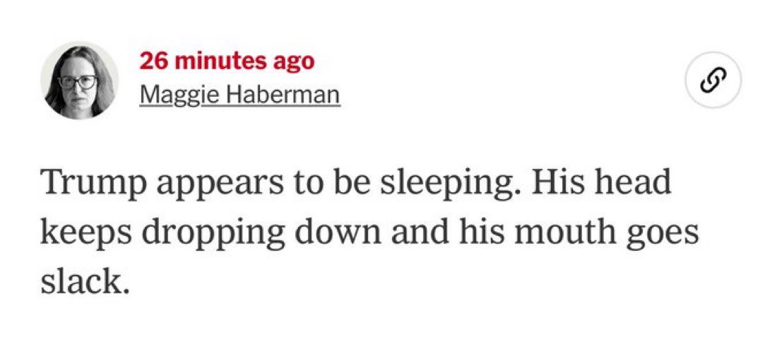 Oh my god. Donald Trump FELL ASLEEP during the beginning of his trial this morning. WHAT??? Sleepy Trump, it seems!