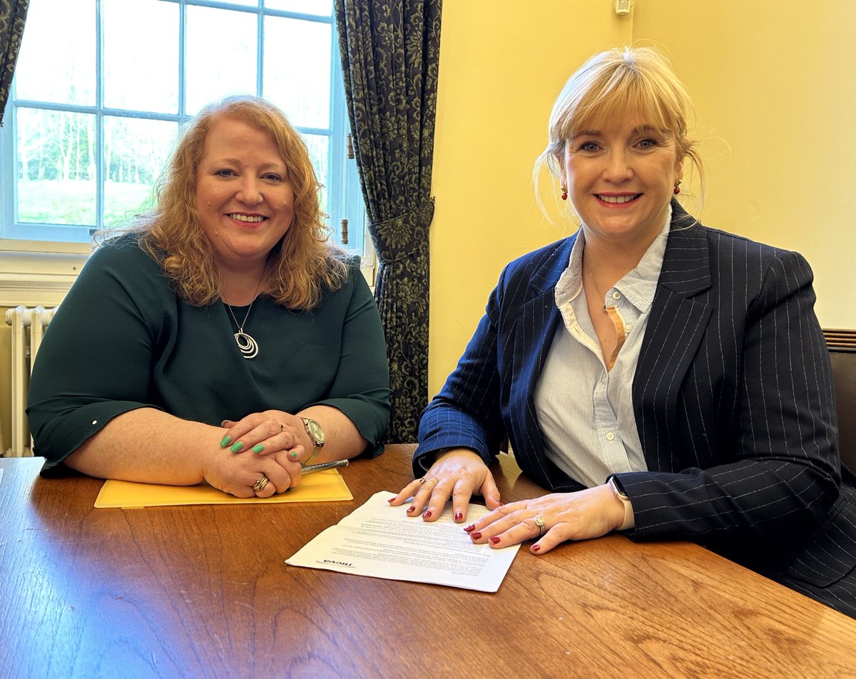 's tweet image. Naomi Long @Justice_NI  Minister met with Celine McStravick @NICVA to discuss the contribution made by Northern Ireland’s voluntary and community sector.