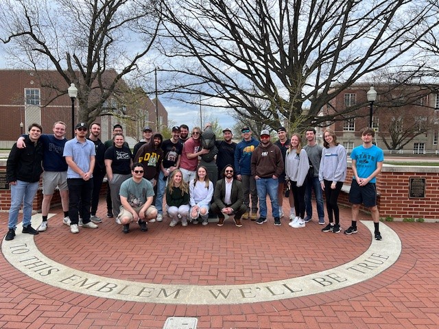 Thank you to Dr. Keith Pluymers for taking Dr. Noraian's History 390 on a walking experience around campus. The students loved the opportunity to make meaning and place and think ahead to teaching geography in their future classrooms.#HistoryEdBirds #studythepastbuildthefuture