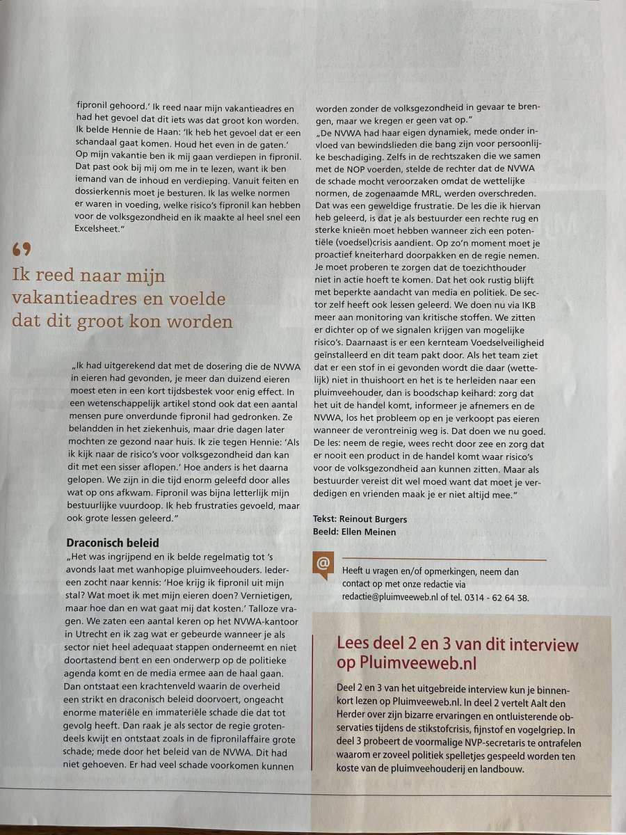 Interview met secretaris Aalt den Herder door <a href="/PluimveeTweet/">Pluimveeweb.nl</a>. Lees het vervolg online.