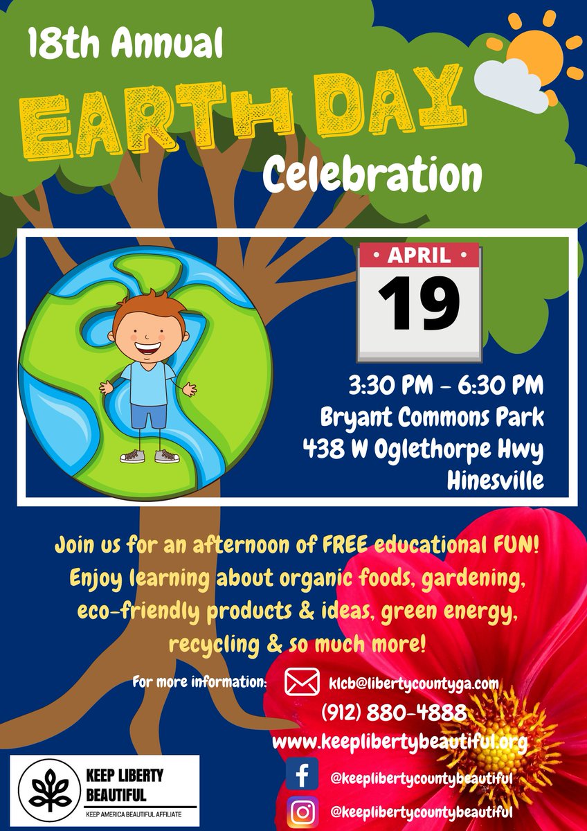 🌞 🌱 Celebrate Earth Day on Friday, April 19th at Bryant Commons Park!! 🌎 🌿