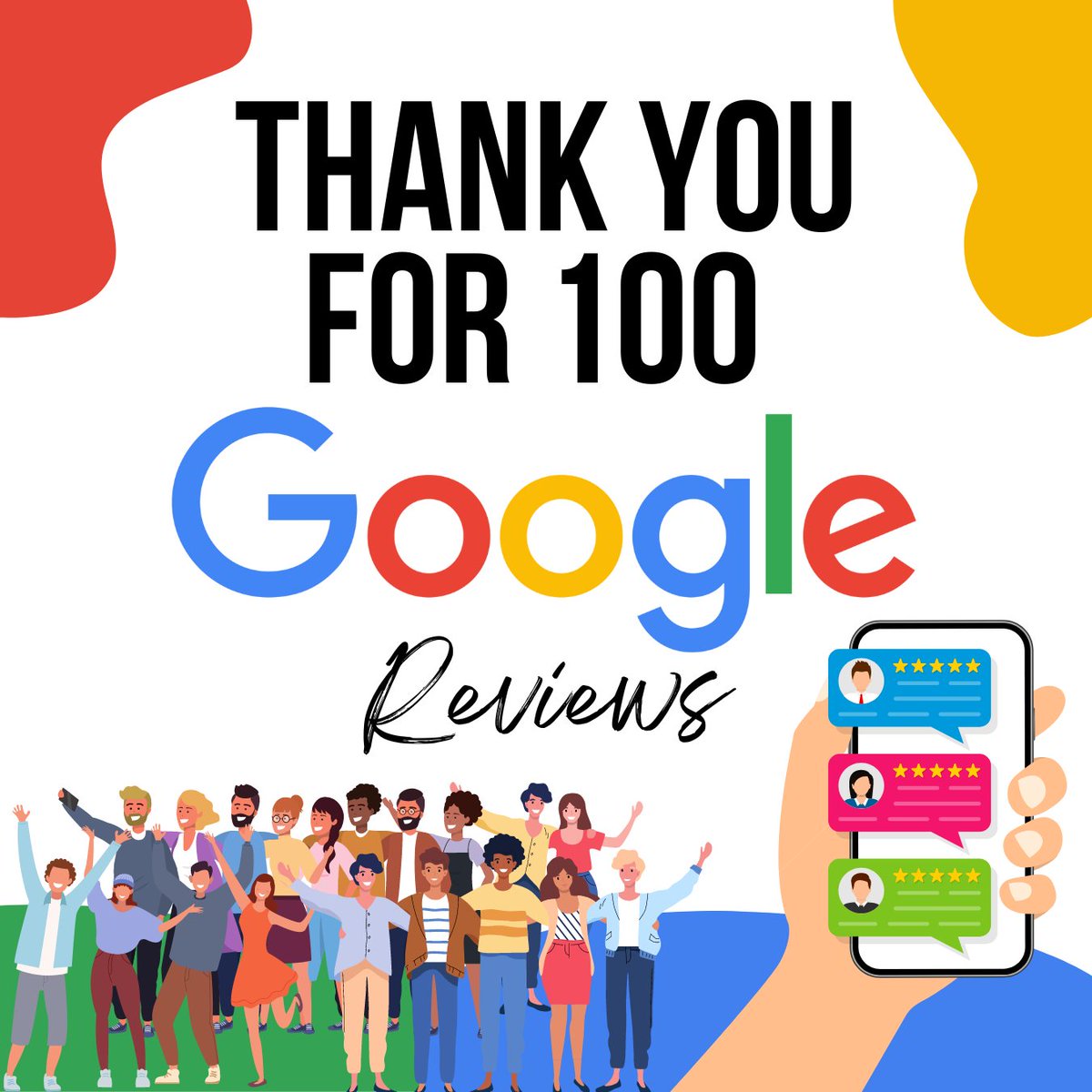 📣 A massive THANK YOU to all of our customers who have left us a review on Google! 

We have now reached 100 customer reviews 🎉  

Our average rating is 4.8 out of 5 ⭐⭐⭐⭐⭐

We read every single review and really appreciate your feedback 🙌

#GoogleReview #GoogleReviews