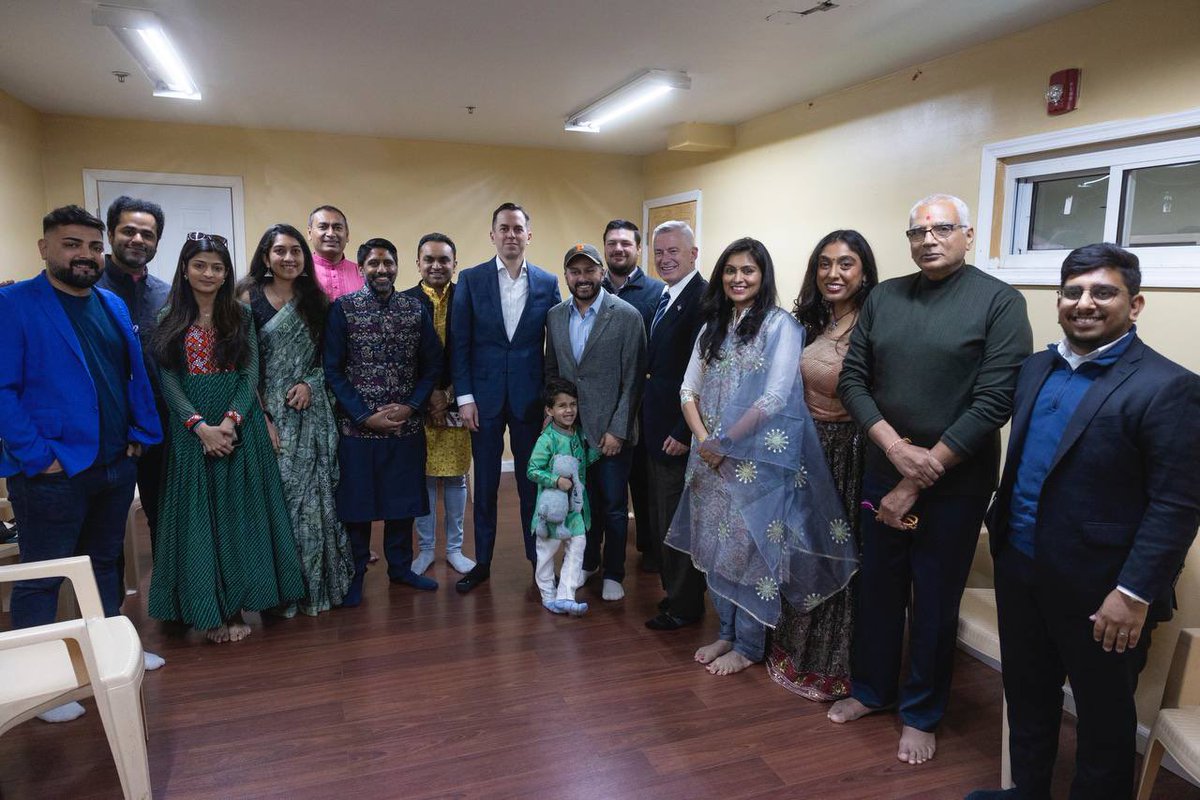 It was a pleasure to have @RepMenendez (NJ-8), along with NJ State Senator @RajMukherji and former NJ Governor @jim_mcgreevey , at the @BAPS Mandir in North Bergen yesterday. Thank you for being part of our festivities and contributing to the unity and spirit of our community!