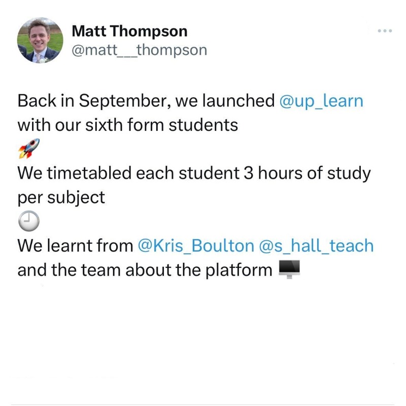 up_learn's tweet photo. How to boost KS5 attainment: