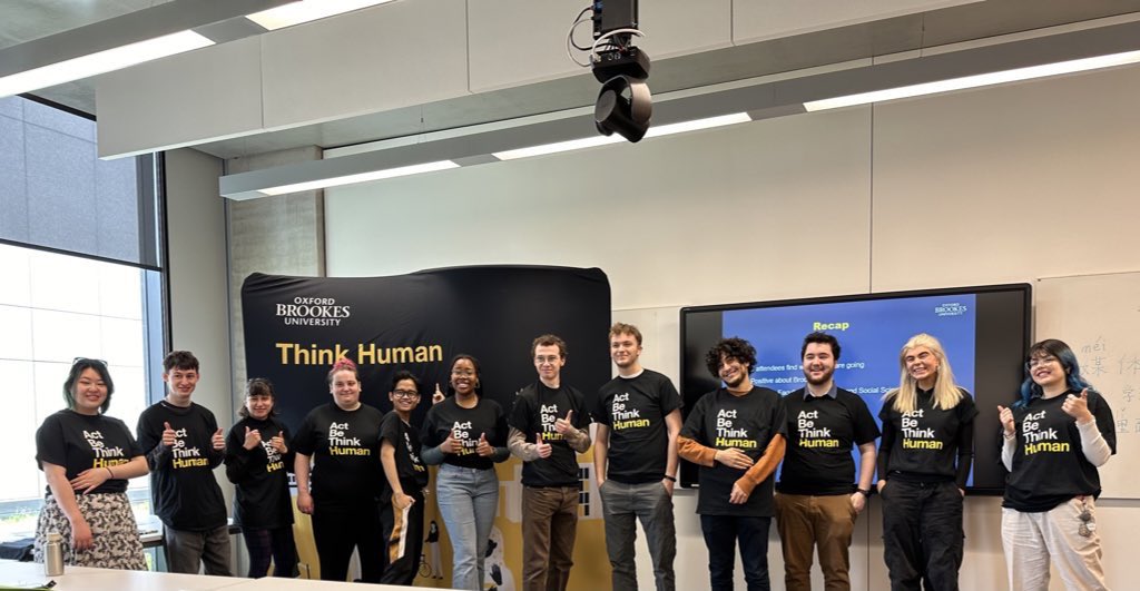 Our wonderful Student Ambassadors are looking forward to welcoming you all this week for Think Human Festival! 💭 Our events are free and open to all. Don’t miss out! Click the link to book your place 👇 eventbrite.co.uk/cc/think-human…