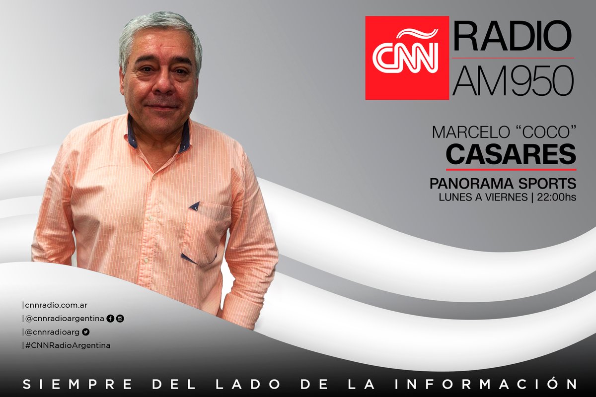 EN EL AIRE | Llega Marcelo 'Coco' Casares con #PanoramaSports.

Disfrutá de toda la actualidad del deporte hasta las 23hs.

#CNNRadioArgentina
Seguilo por Cnnradio.com.ar
