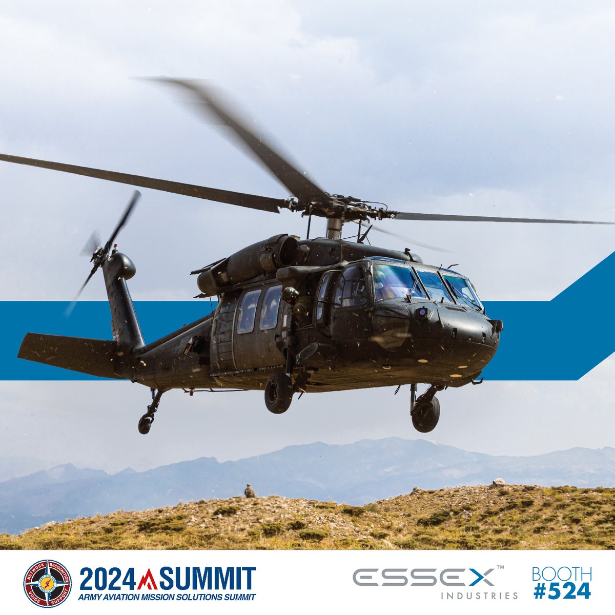 We can meet the toughest requirements through precision manufacturing, product assembly, metal finishing, product qualification, testing, & build-to-print services. Discuss your needs with us at the #24Summit booth 524 bit.ly/Visit_Essex #2024Summit #EssexGrips #armyaviation