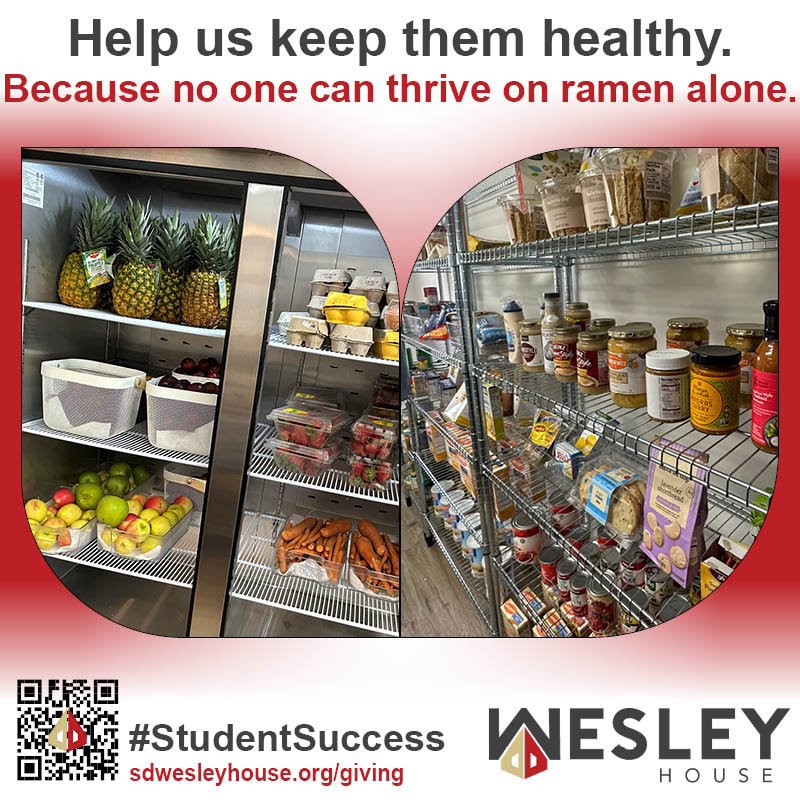 Did you know? College students surviving on ramen is a tired stereotype. It's time to help them thrive; Wesley House runs a food pantry open 5 days/week for college/university students. Support #studentsuccess!
#foodpantry #CollegeHunger #collegepoverty #endcollegehunger