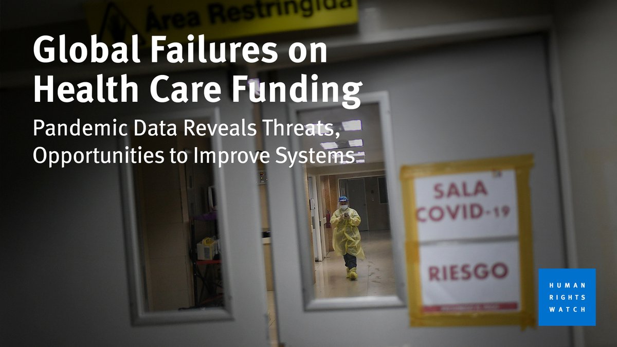 Data from 190+ countries exposes failures to adequately fund health care at the height of the pandemic, and trends that have worsened inequalities between countries over the past 20 years See @HRW's new analysis of the global and national trends here ⬇️ hrw.org/news/2024/04/1…