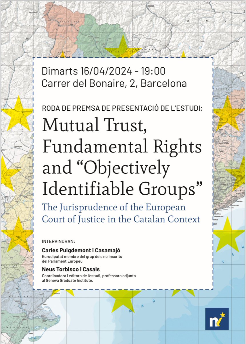 🔴Demà (19h) el president @KRLS Puigdemont, la doctora @casals_neus i el director de la nostra oficina, @aleixsarri, presenten l’estudi sobre els Grups Objectivament Identificables (GOI), 📲 Directe: youtube.com/live/KK2k4wTk5…