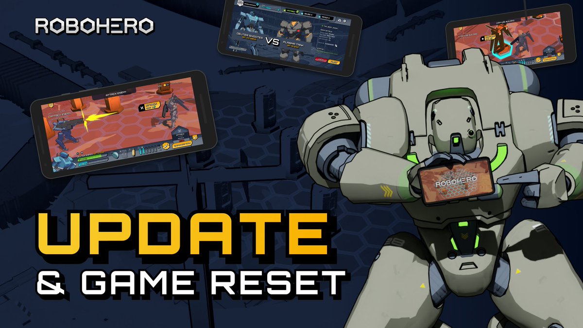 GM #RoboHero Gamers! 🎮

Prepare for a fresh start as we introduce the new build today, accompanied by a complete reset of all statistics 🔄

In the most recent update, you will find the playable Swamp missions along with bug fixes 🔧

The major reset is part of the game
