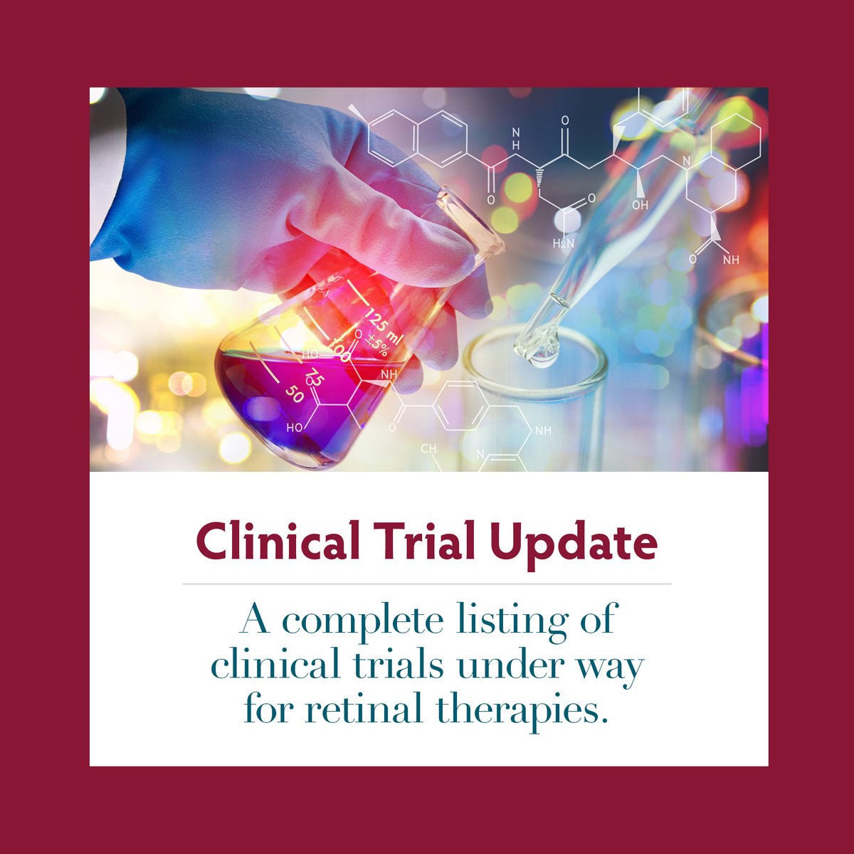 Clinical Trial Update April 2024: A listing of all active clinical trials in #wetAMD, #dryAMD, #retinalveinocclusion, #diabeticmacularedema, and #uveitis. retinalphysician.com/issues/2024/ap…