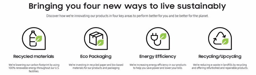 Samsung’s products are designed with eco-conscious in mind! #EverydaySustainability #Samsung