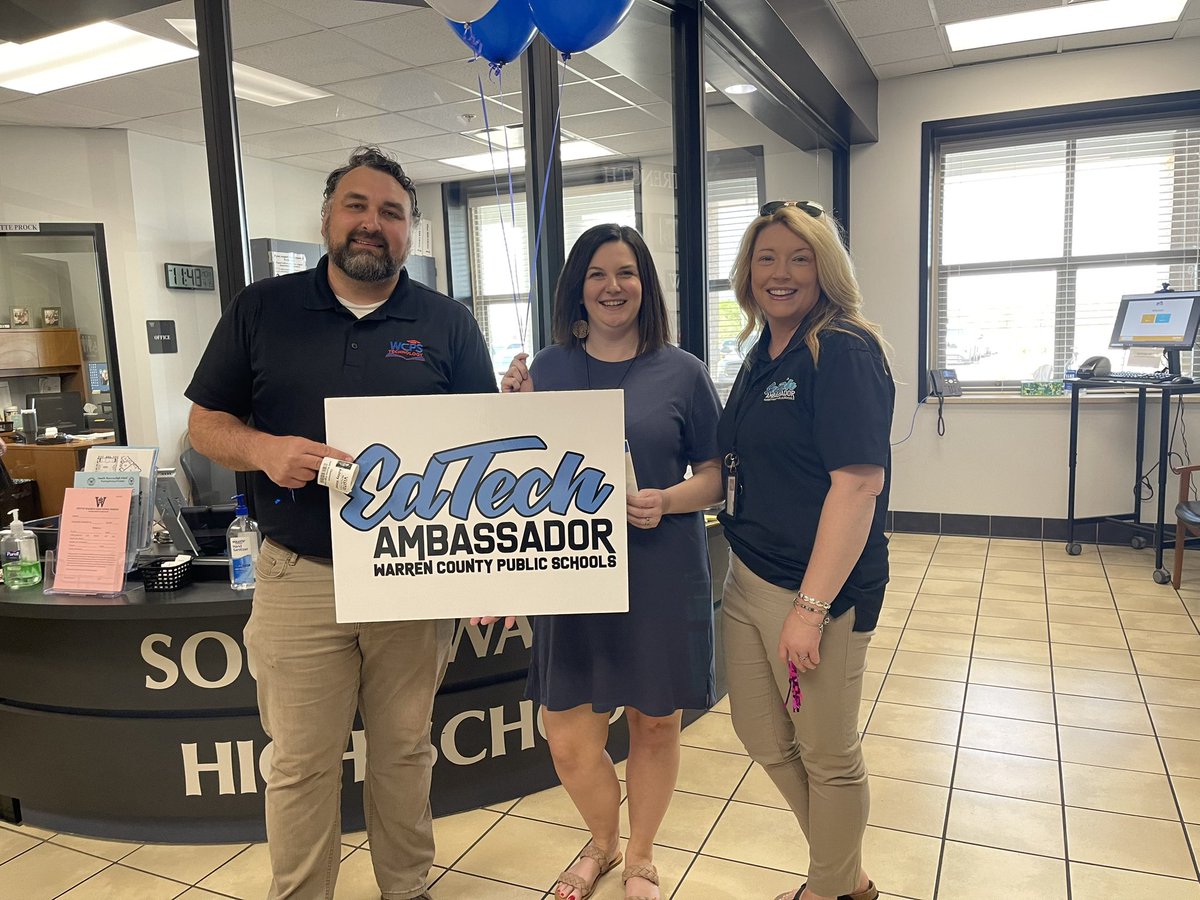 wcpstech's tweet photo. Congrats to @SouthWarrenHS Sarah White for being selected as part of the 24-25 @wcpstech EdTech Ambassador Cohort! #wcpsETAs @WarrenCoSchools https://t.co/m1pwn5AaCI