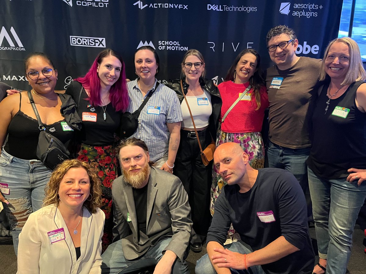 ✨ Wow, what a night! Thank you to everyone that made this year's #MographMeetup unforgettable. We'll see you at the next one! Extra special thanks to our sponsors: @rive_app @Adobe @MaxonVFX @aescripts @PugetSystems @GSG3D @ActionVFX @Dell @videocopilot @mographdotcom @borisfx