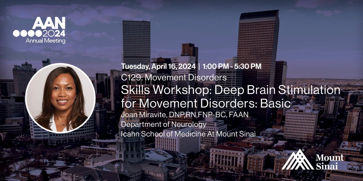 Mount Sinai Neurology (@mshsneurology) on Twitter photo Dive deep into #DBS for #MovementDisorders with <a href="/joan_miravite/">Joan Miravite Harper</a>! Join for a hands-on, practical workshop today from 1:00 - 5:30 pm. Learn to identify candidates, program DBS devices, and learn to integrate DBS programming into practice. #AANAM #DBS #NeurologyWorkshop" Dive deep into #DBS for #MovementDisorders with <a href="/joan_miravite/">Joan Miravite Harper</a>! Join for a hands-on, practical workshop today from 1:00 - 5:30 pm. Learn to identify candidates, program DBS devices, and learn to integrate DBS programming into practice. #AANAM #DBS #NeurologyWorkshop"