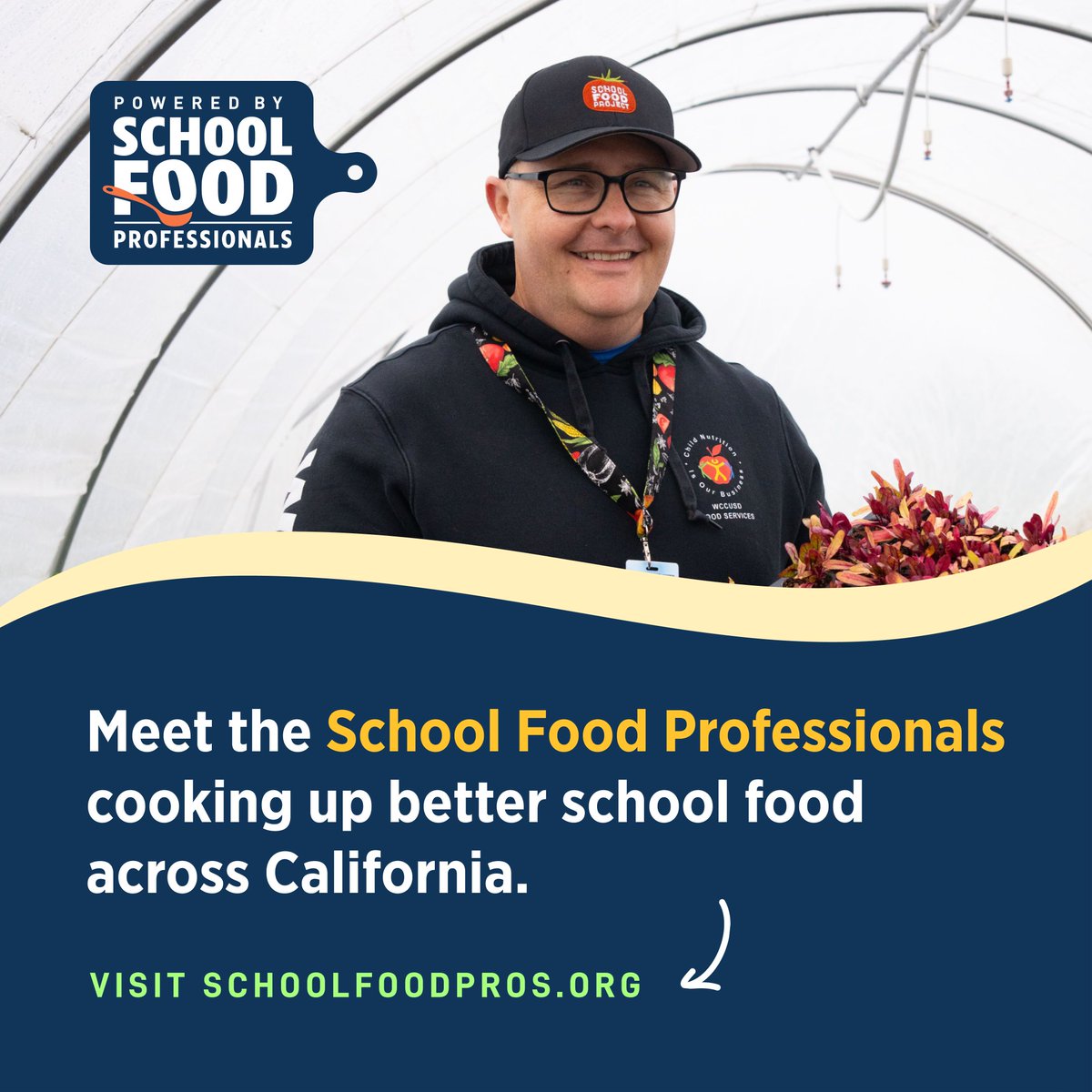 Over the next year, the Powered by School Food Professionals campaign will uplift the stories of the School Food Professionals at the center of the school food change movement in California. More: SchoolFoodPros.org