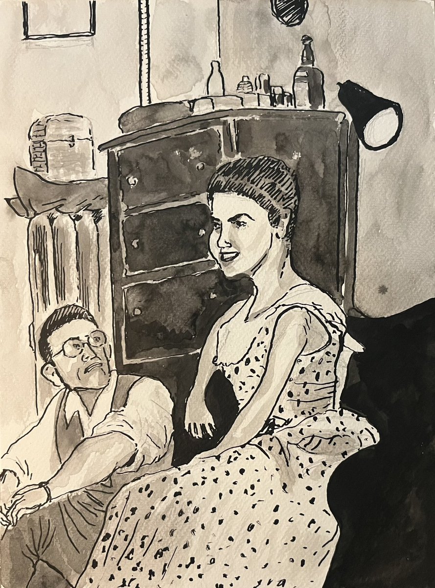PeterLandau's tweet photo. Trina Robbins (with Harlan Ellison, who she dated when 16), Creator and Historian of Comic Books #obitpix #trinarobbins #artist #writer #editor #comics #clothesdesigner #seamstress #undergroundcomics #artofinstagram #penandink #drawing #illustration #portraitdrawing https://t.co/PQpeTslj34