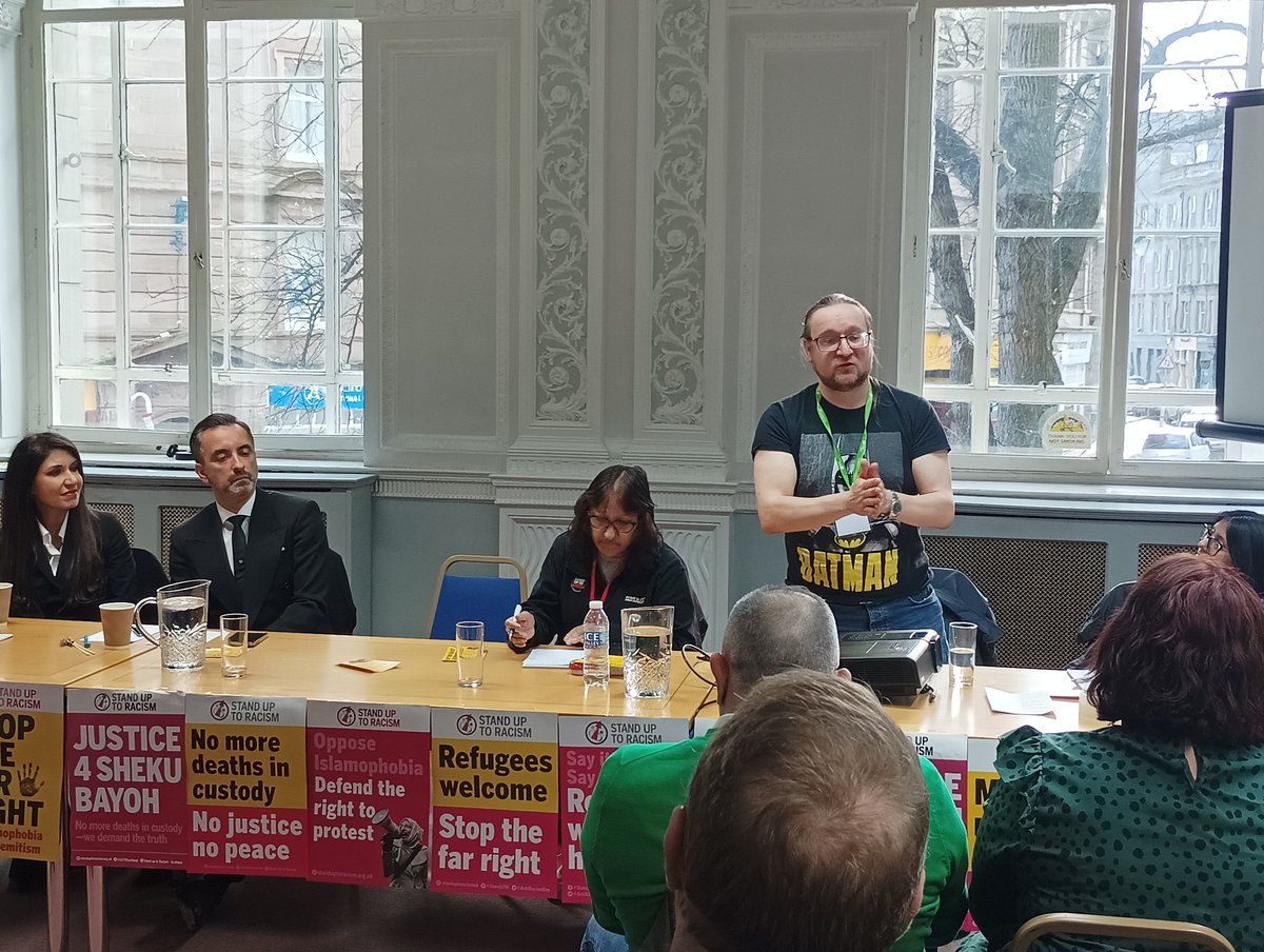 Colin, Erskine resident & from @PaisleyTuc speaks about the long-running antifascist campaign in Erskine to oppose the far-right & welcome refugees. The campaign saw trade unionists, local residents, asylum seekers coming together in a powerful alliance driving the Nazis out