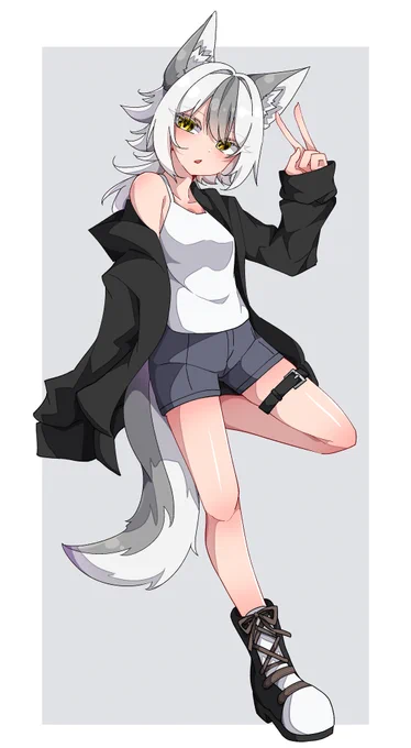 837日目久々な気がする普段着ブランシュちゃん#一日一絵 #創作 
