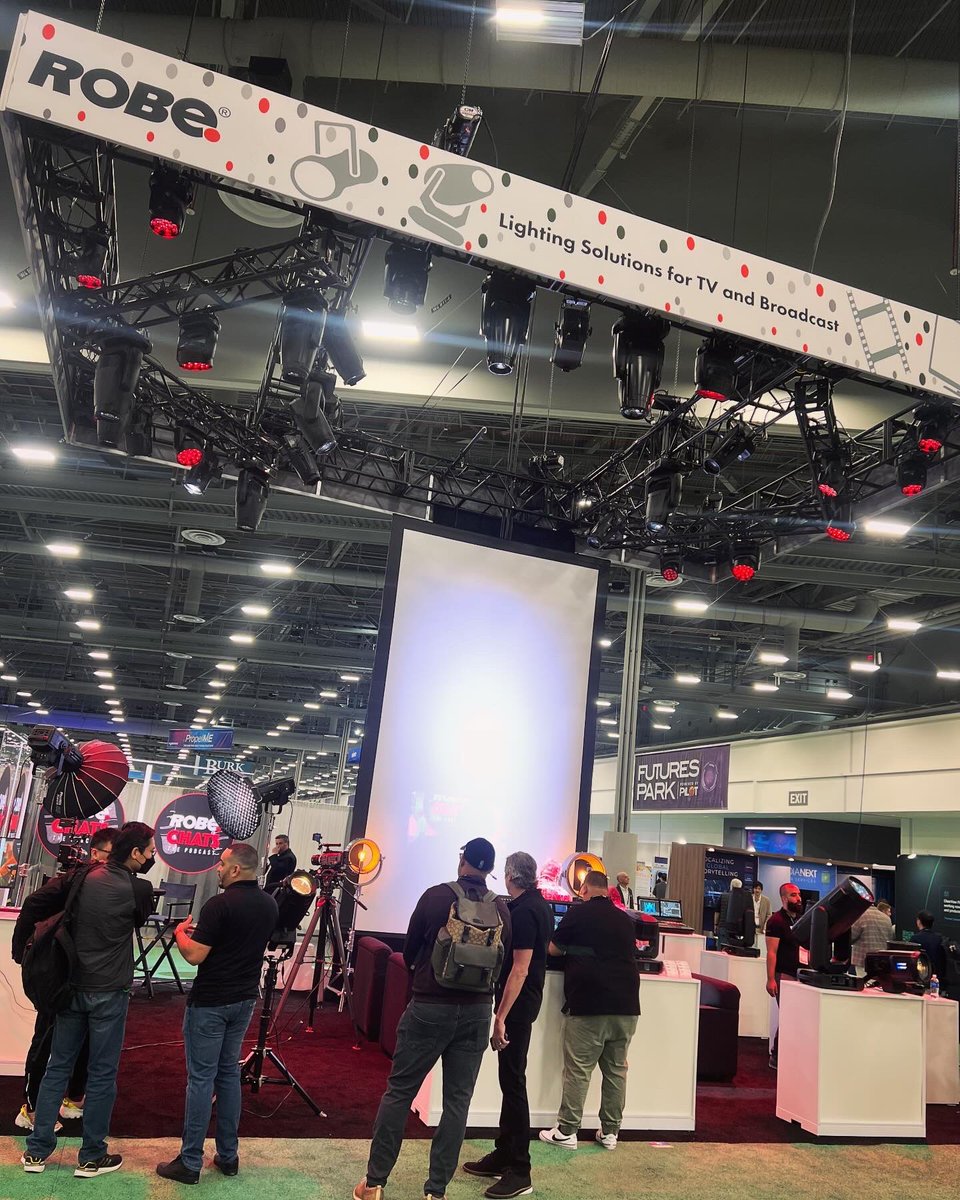 TheRobeWay's tweet photo. We had a great first day at the @NABShow in Vegas & we’re ready for day 2 in booth W4421.
Come by and see our @Robelighting studio & broadcasting lighting solutions & maybe check out a #RobeChat or two.
#therobeway #robelighting #newrobegear #robechatspodcast #nab2024 https://t.co/3svcIBrJAF