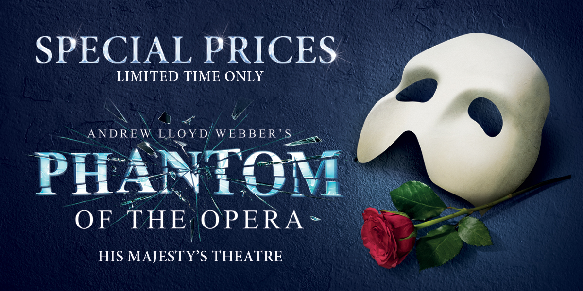 The Phantom of the Opera is here, and so are our special prices! ✨ Book now and see why it's one of West End's longest running shows! 🎭❤️ 🎫 eu1.hubs.ly/H08B-2W0