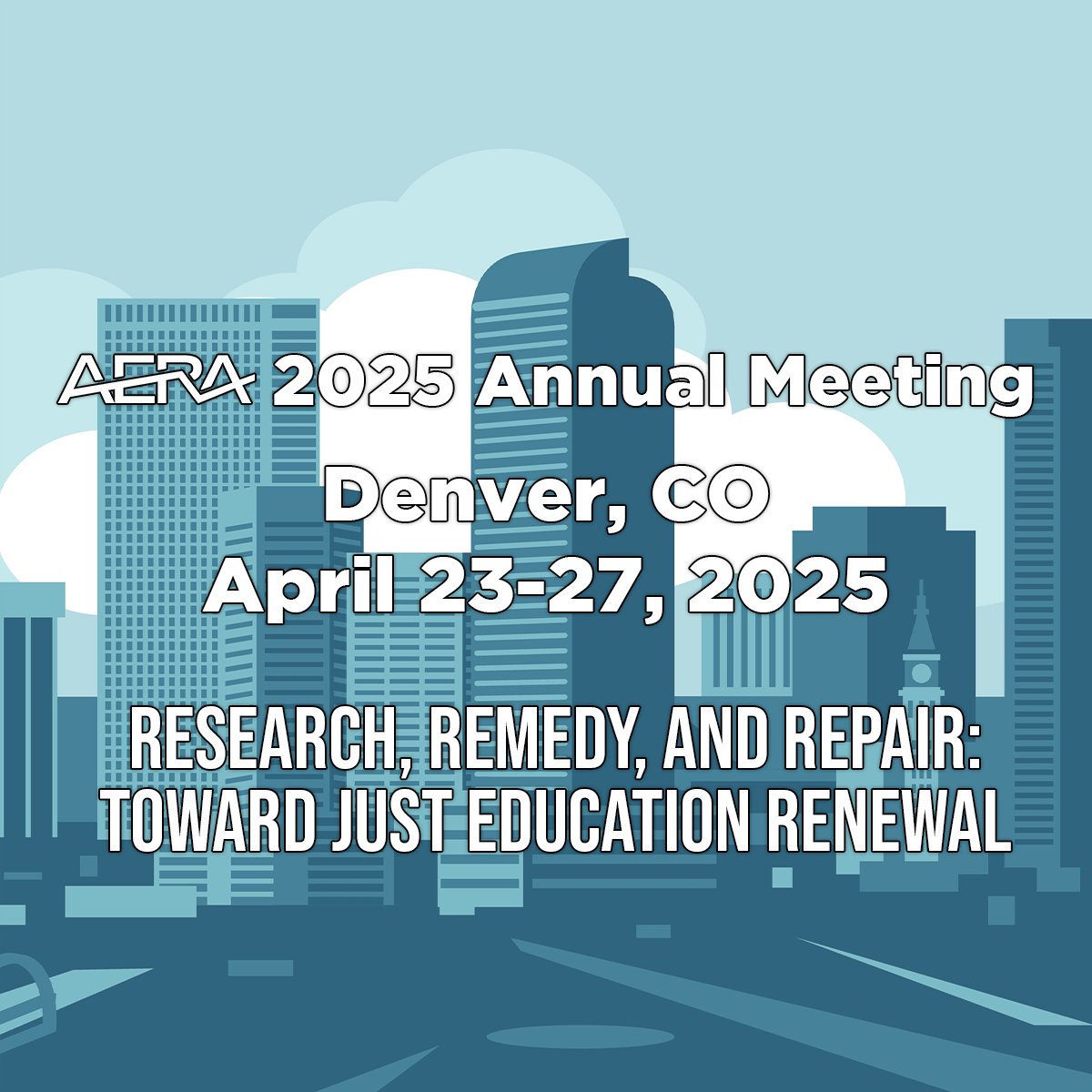 The 2025 AERA Annual Meeting theme, “Research, Remedy, and Repair: Toward Just Education Renewal,' has been released. Read more about the theme here: aera.net/Events-Meeting…