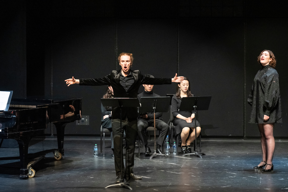 Over the weekend, NEC tenor Morgan Mastrangelo ’25 MM was awarded second place in the Oratorio Society of New York's 'Lyndon Woodside Oratorio-Solo Competition.' In addition to their weekend win, Morgan dazzled audiences as Eisenstein in NEC Opera's production of Die Fledermaus!