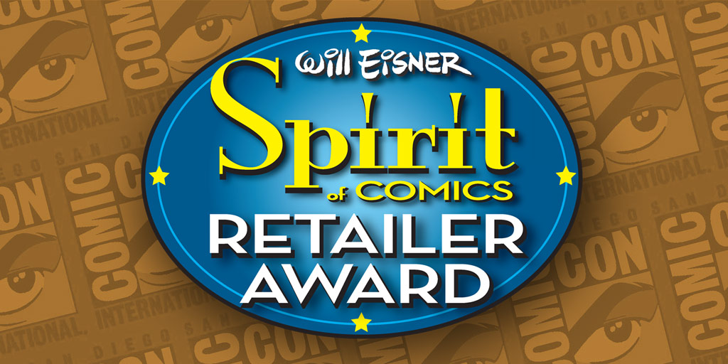 It’s the last week to nominate your favorite comic book shop for the 2024 Will Eisner Spirit of Comics Retailer Award! The deadline for nominations is April 19, 2024, so hurry and nominate your favorite store now! Visit our website for more information. bit.ly/441VXsB