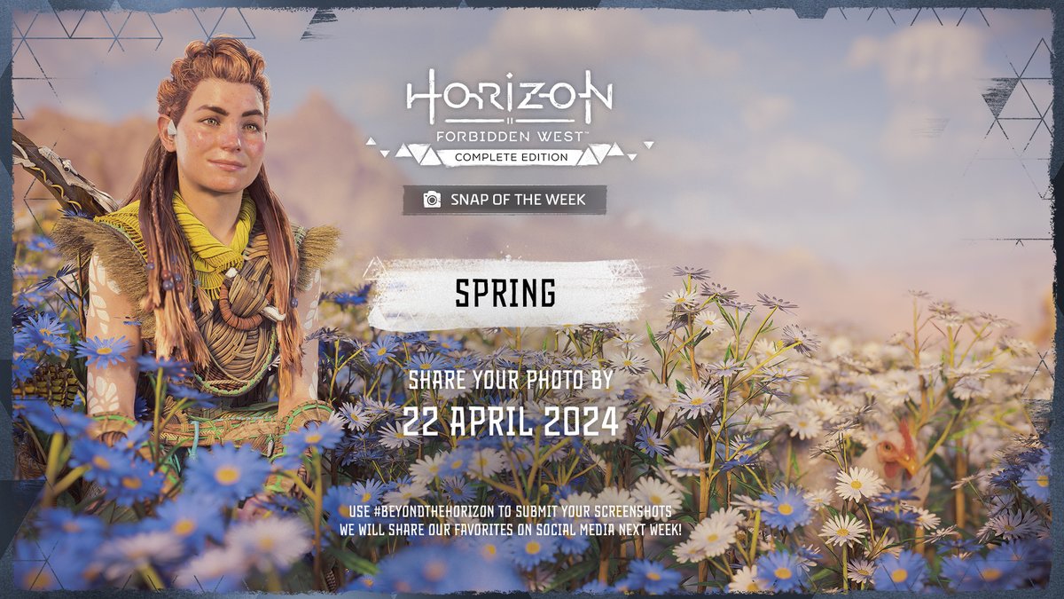 Capture the beauty of Horizon Forbidden West in full bloom! 🌼🌸🌻🌷 Submit your Snap of the Week for our Spring theme using #BeyondTheHorizon for a chance to be featured on our channels next week!