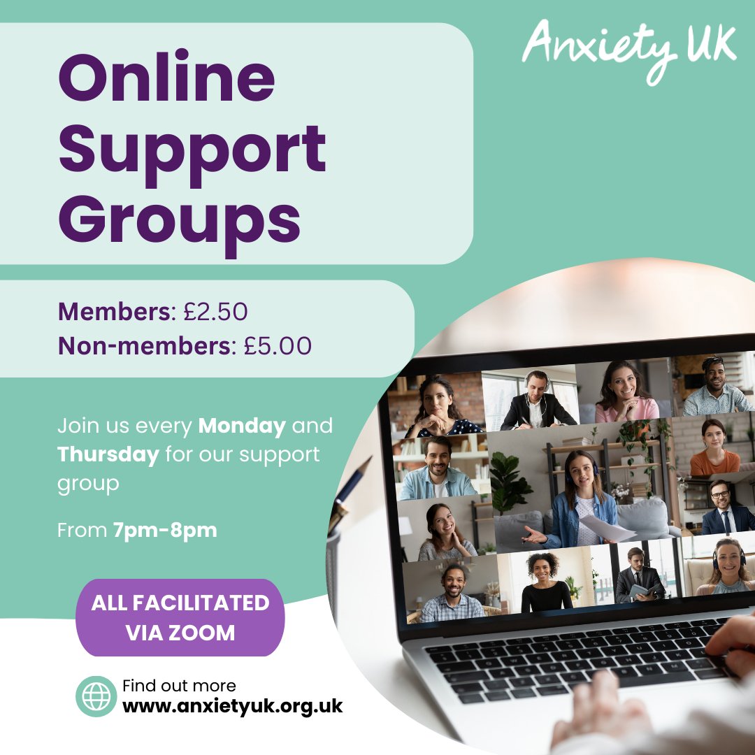 Feel heard and seen in our next anxiety online support group. Secure your spot here: anxietyuk.org.uk/get-help/anxie… #anxietysupportgroup