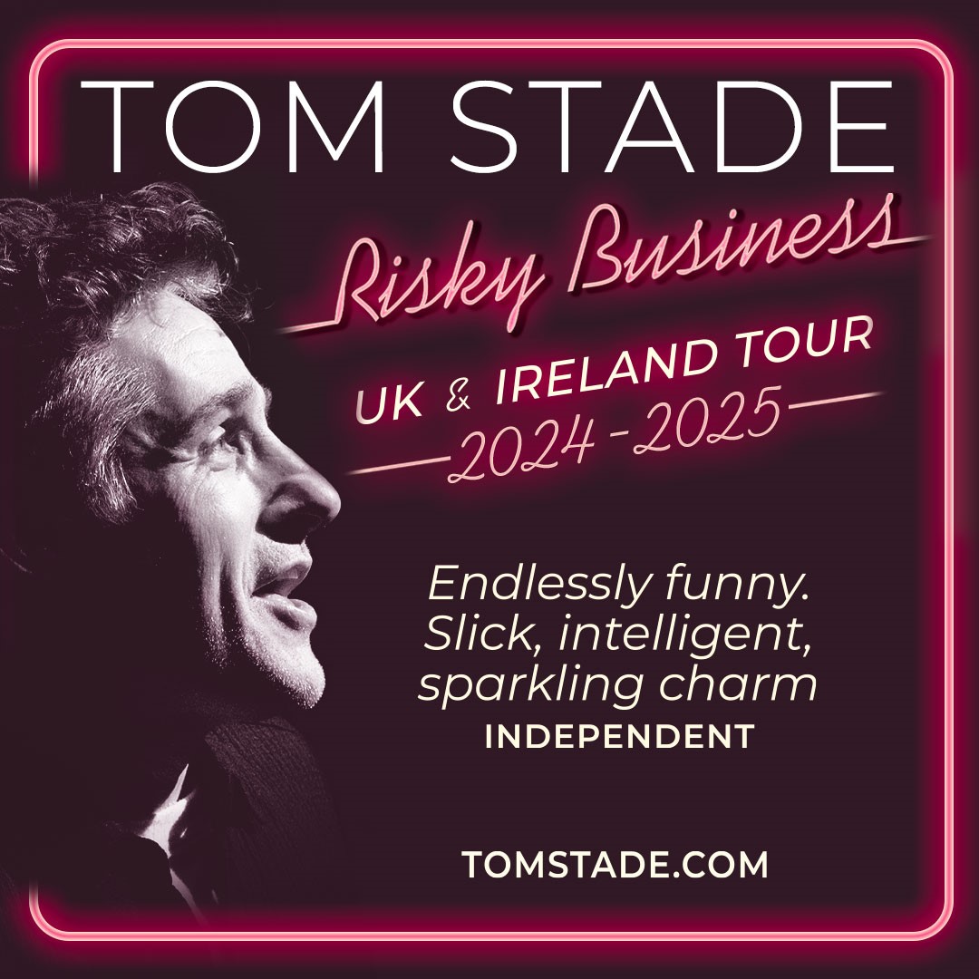 🎙 Tom Stade returns to #thestudiobradford. It's a risky business navigating today's times but Tom's approaching it with his usual gusto. Age guidance: 16+ 📅 Wed 16 October 2024. On Friends Presale ✨ Wed 17 April On General sale: Fri 19 April 🎫 orlo.uk/yOjPk