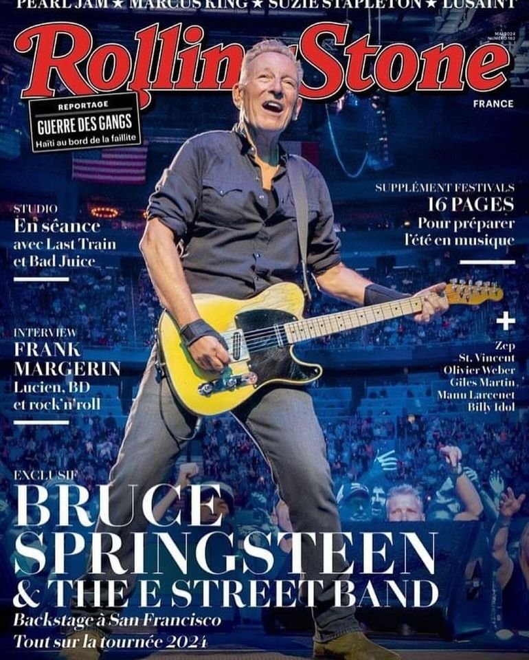 Bruce in the cover of the French edition of Rolling Stone