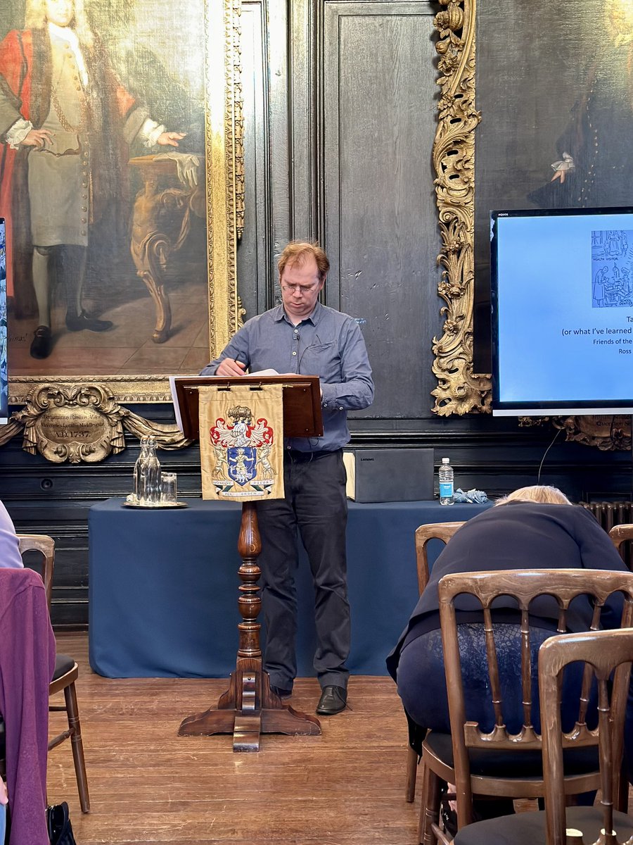 Bexbiscuit's tweet photo. Well this is exciting. Monday night out @ApothecariesLDN with the entertaining and erudite speaker Ross MacFarlane on ‘taking London’s pulse’ - Medical Officer of Health reports #friendsofthecollection complete with rhino carpet https://t.co/HFB9mqLaQ5
