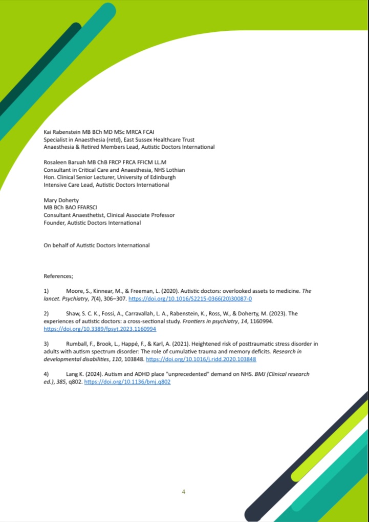 Our open letter to @VictoriaAtkins & @AmandaPritchard regarding the termination of secondary care staff referrals to @NHSPracHealth autisticdoctorsinternational.com/reports%2Flett…