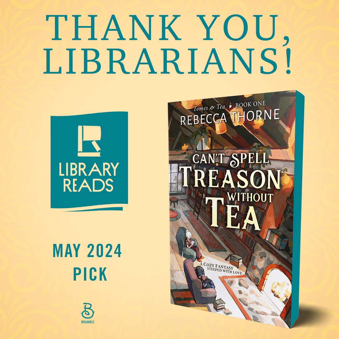 Exciting news! #CantSpellTreasonWithoutTea by Rebecca Thorne has been selected as a May Library Reads pick!🥳 Huge congratulations to Rebecca for this well-deserved recognition!🤩🎉 Keep an eye out for Can’t Spell Treason Without Tea, coming 5.7.24!🫖 us.macmillan.com/books/97812503…