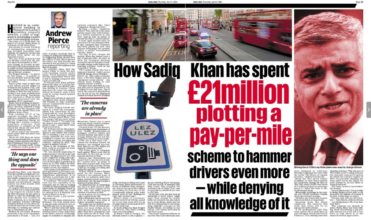 Sadiq Khan’s secret is out: He’s planning a pay-per-mile tax.

As Mayor, I will put his plans in the bin.