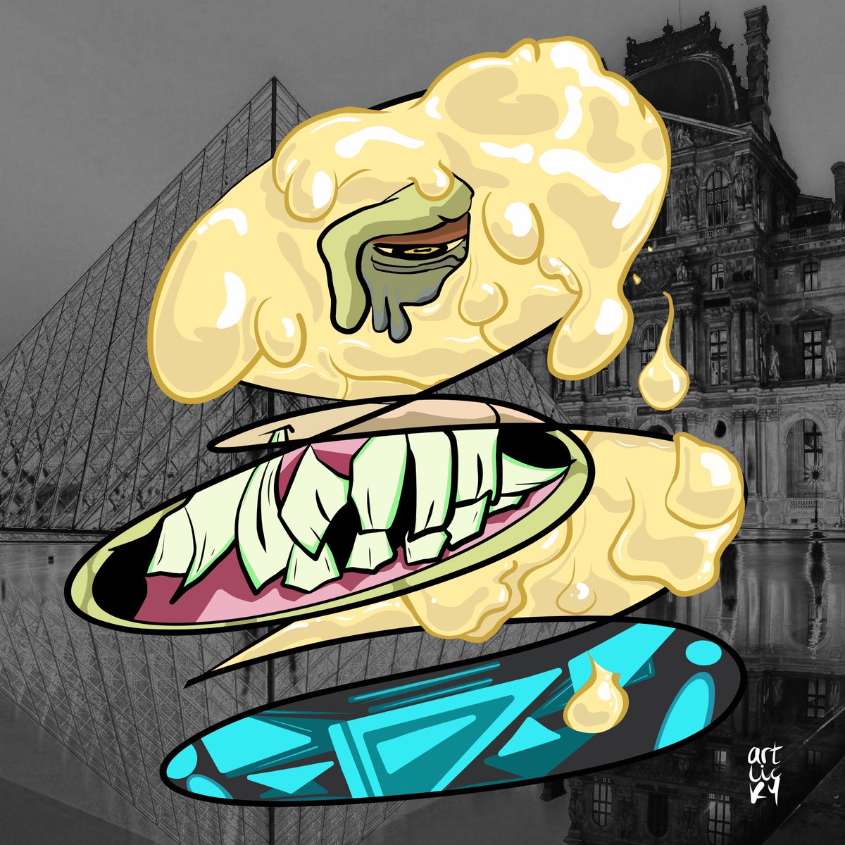 airlicky's tweet photo. gm, f*ck it. hmm! insaneeeeeeeeeeee 🫶🏼🧪🦍 

- digital
- “glorilla”
- artlicky 
- 2024

@NFTglo https://t.co/F2j90EI6WM
