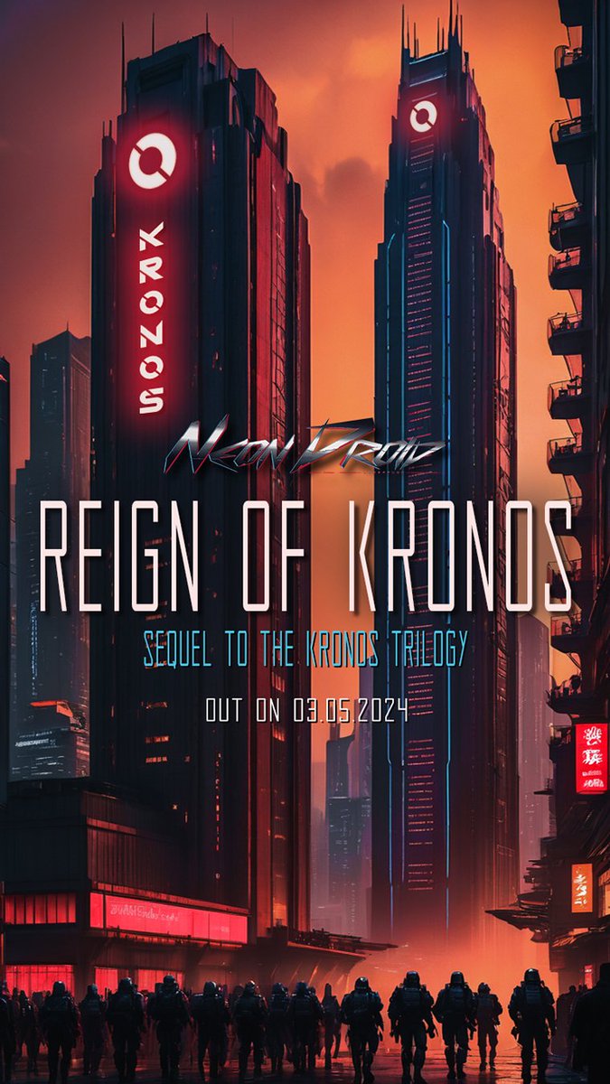 New Cyberpunk EP 'Reign of Kronos' is coming on 03.05.2024. This is a sequel to my 'Kronos Trilogy' EP series. Cyberpunk, midtempo, synthwave, retrowave. Stay tuned chooms ;) #cyberpunk #synthwave #retrowave #newalbum #newEP #reignofkronos #kronostrilogy #midtempo