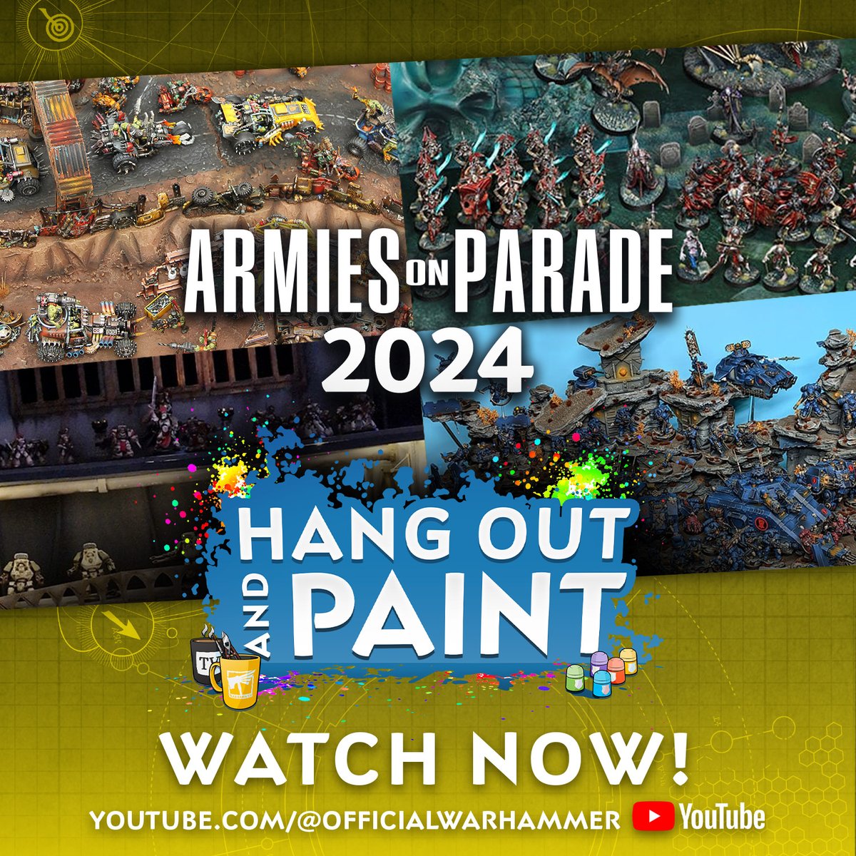 Tune in to Hang Out and Paint now – spend a little time relaxing and chatting with the team! ow.ly/ZtSf50RgjoY #WarhammerCommunity