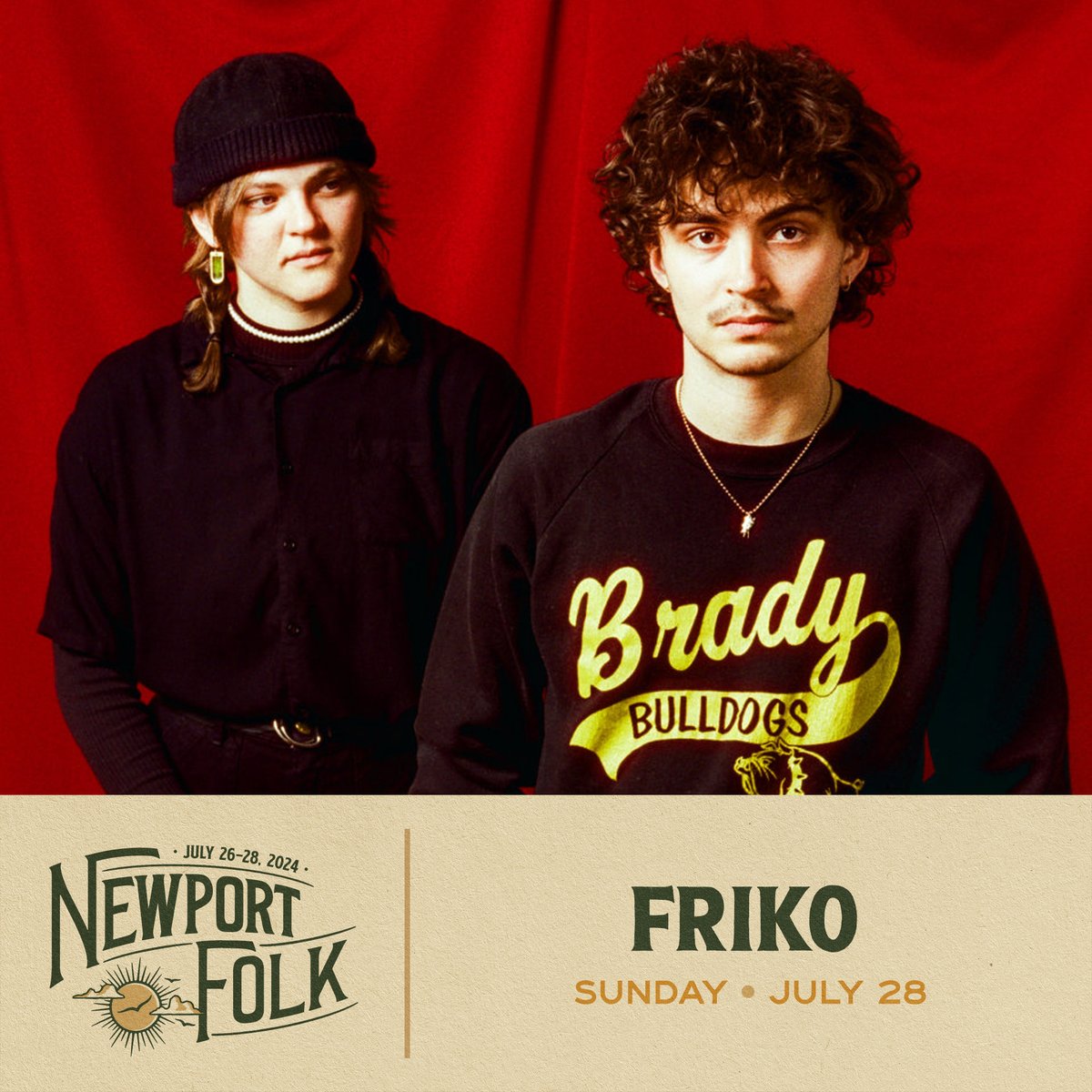 Please welcome Friko (your next favorite band) to this summer's lineup! The band asked @newportfestsorg to provide a grant to Chicago Arts and Music Project, which creates access to instrumental education in parts of Chicago where it rarely exists