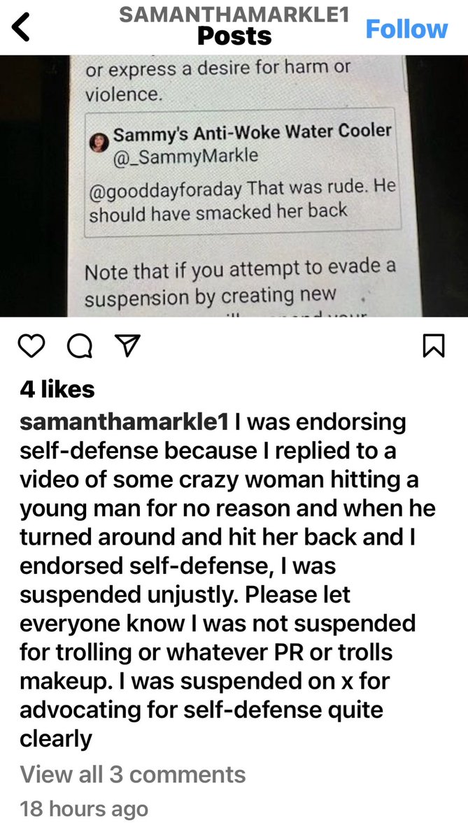 SammyMarkle64's tweet photo. LMAO I, Samantha Markle, trying to claim I was booted off here over one post like anyone would believe that LOL!
Why doesn’t my notice match the notices others are sharing about Hateful Conduct, Abusive Behavior and Violent Threats LOL!
I’m blaming #MeghanMarkIe, right Petey LMAO https://t.co/LYA407j1vv