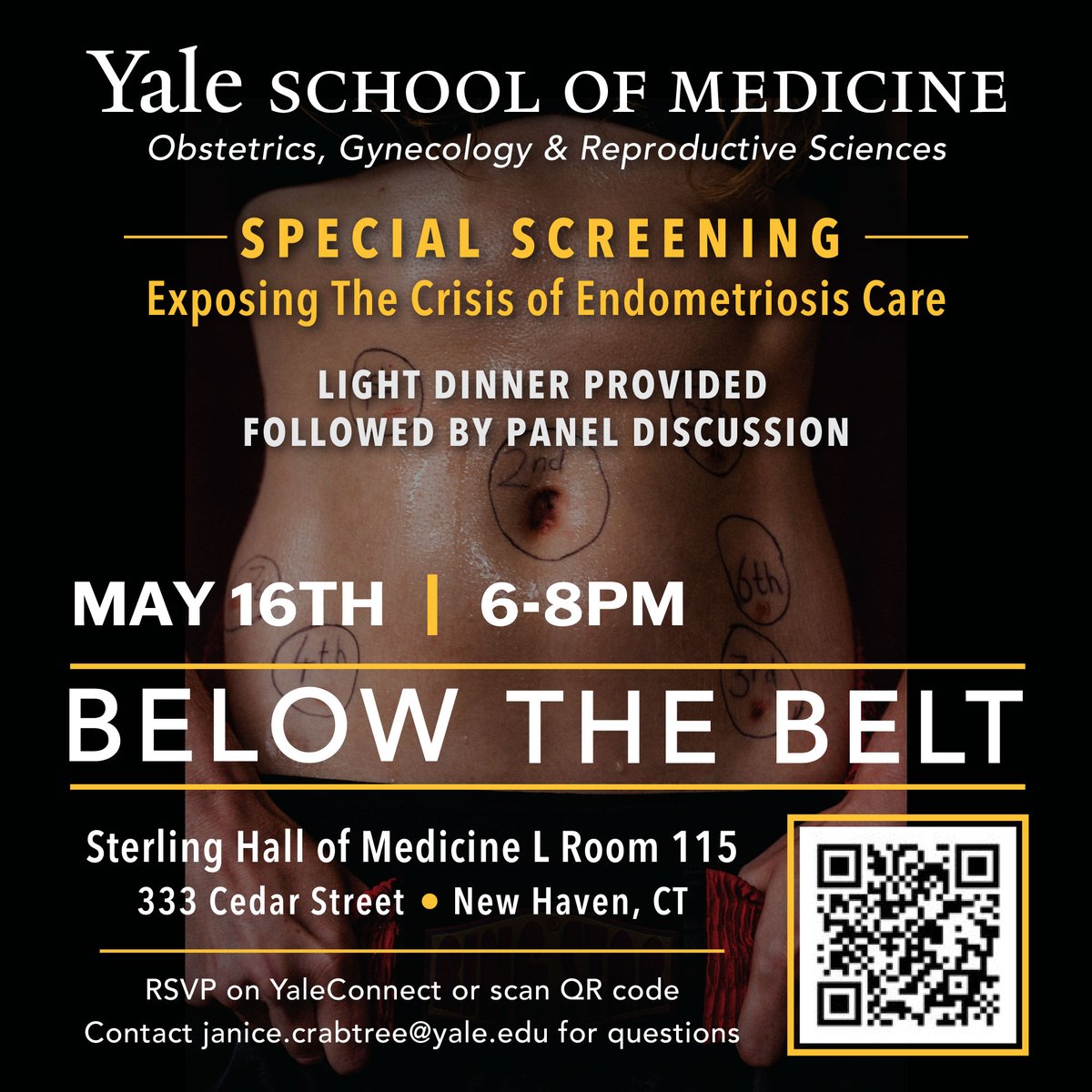 We’re excited to partner with @YaleMed for a special screening next month! 📺 Tickets are free and open to the public. Register now to reserve your spot: medicine.yale.edu/event/below-th… #endometriosis #endo #chronicillness #yale #diagnosis #documentary #film #screening #medicine