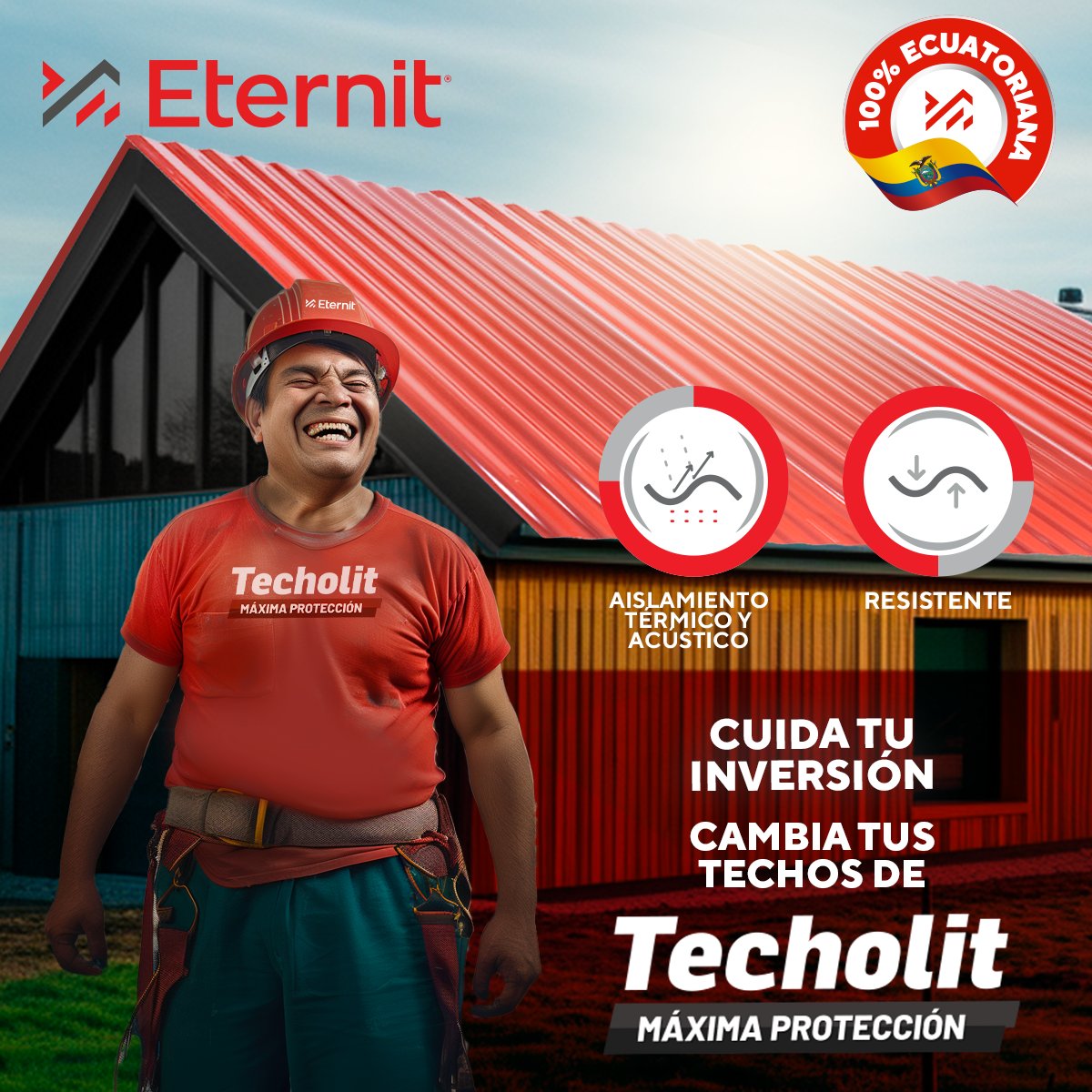 eternit_ecuador's tweet photo. ¿Cansado de los constantes problemas con tu techo de metal? Es hora de hacer el cambio y cuidar tu inversión. Techolit ofrece durabilidad, resistencia y un aspecto renovado que transformará tu hogar.

¡Haz el cambio hoy mismo y disfruta de un techo que perdura!

#Techolit https://t.co/yknplGv5Qf