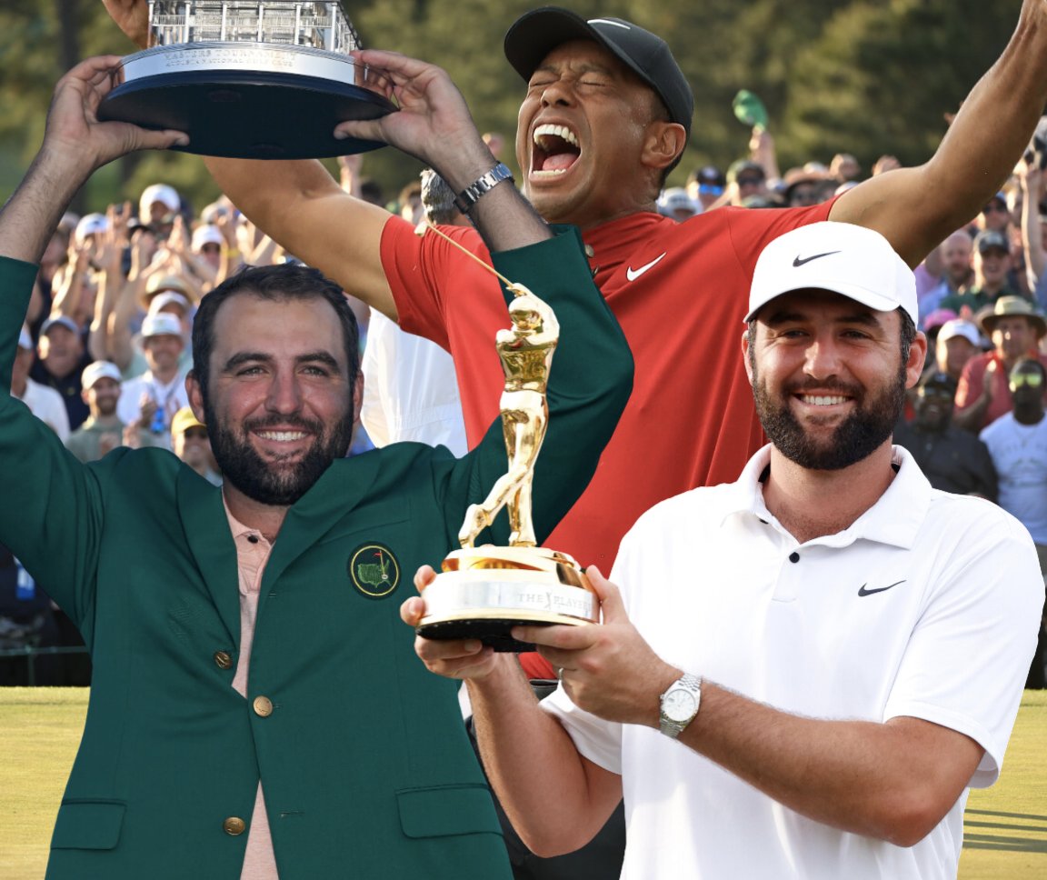 Scottie Scheffler's triumph at #TheMasters has drawn even more people to compare him to Tiger Woods. Indeed, the comparisons are closer than you think. From @jack_milko: sbnation.com/golf/2024/3/18…